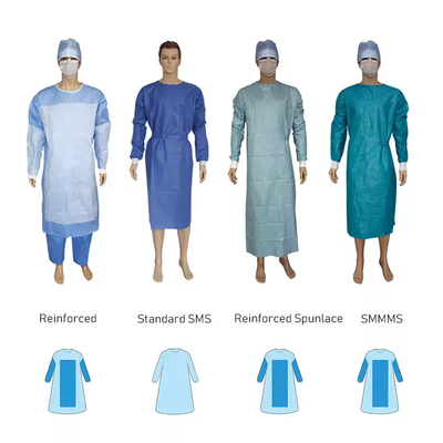 روپوش های عایق یکبار مصرف پزشکی استریل تقویت شده PP PE Level 1234