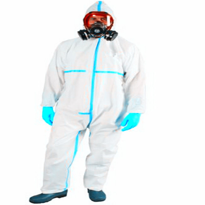 Cleanroom Chemical Medical Ppekit کت و شلوار یکبار مصرف Hazmat Coverall PPE