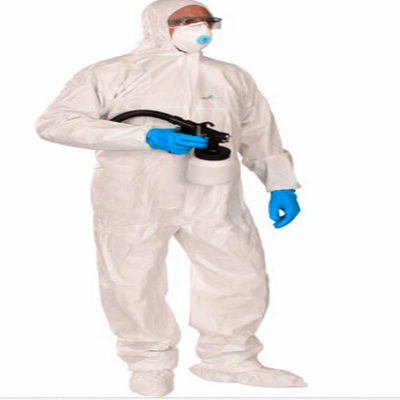 Hooded Hospital CAT III Type 3b 4b Protection کت و شلوار یکبار مصرف سفید روکش